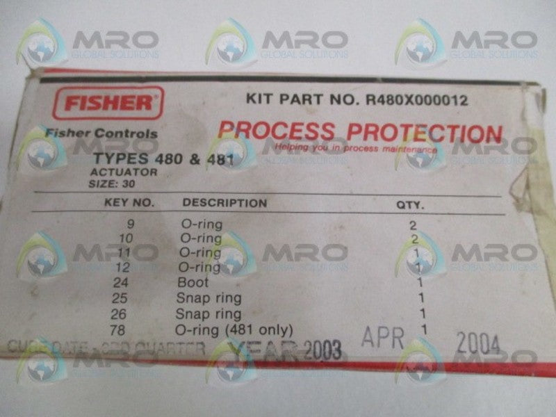 FISHER R480X000012 ACTUATOR REPAIR KIT  NSMP