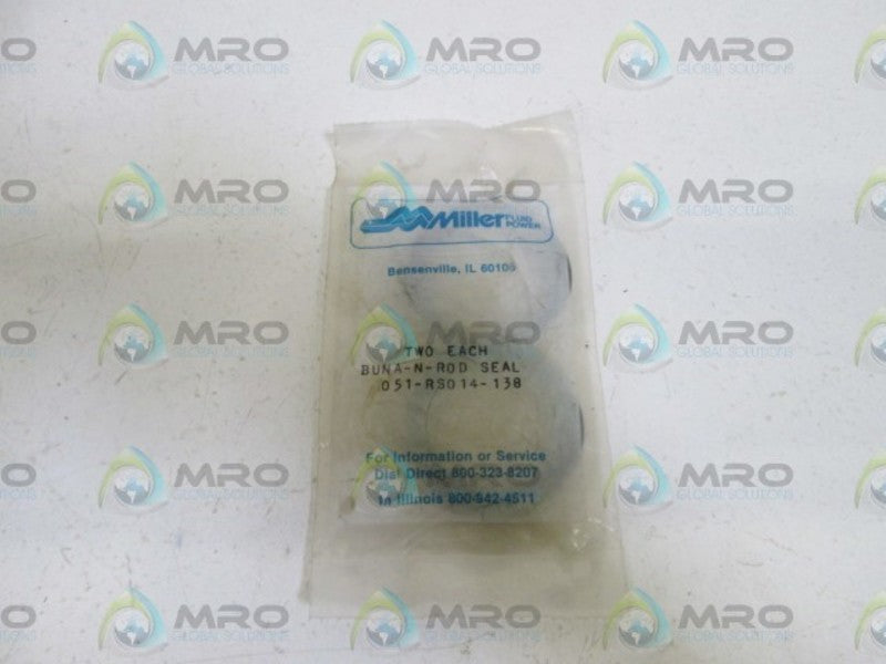 LOT OF 2 MILLER BUNA-N-ROD SEAL 051-RS104-138 NSMP