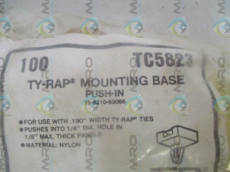 THOMAS & BETTS TC5823 TY-RAP MOUNTING BASE (PKG. OF 100) NSMP