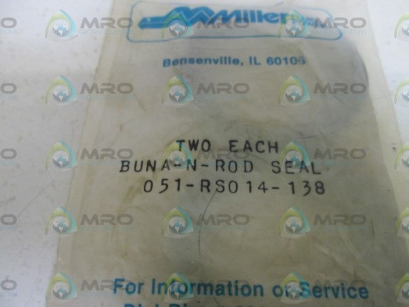 LOT OF 2 MILLER BUNA-N-ROD SEAL 051-RS104-138 NSMP