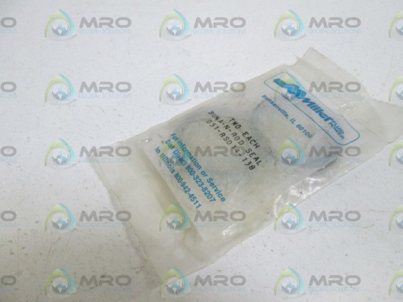 LOT OF 2 MILLER BUNA-N-ROD SEAL 051-RS104-138 NSMP