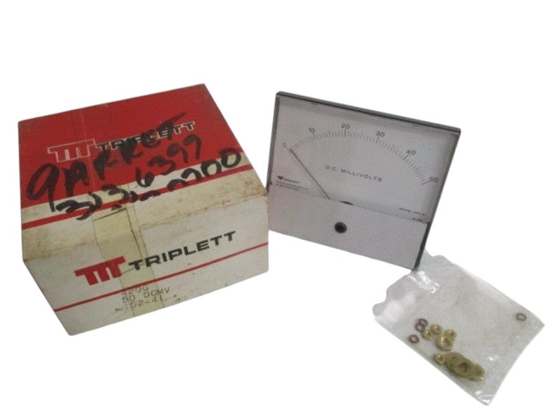 TRIPLETT 420-G PANEL METER 0-50 DCMV NSMP