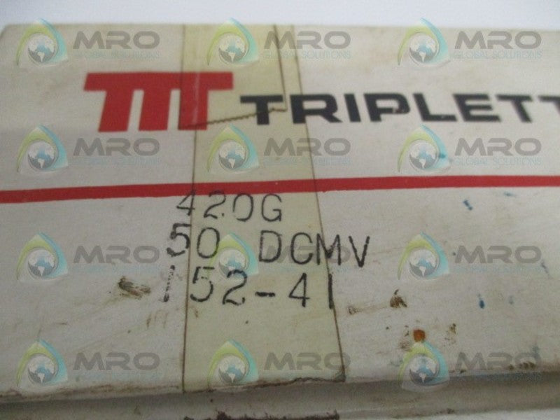 TRIPLETT 420-G PANEL METER 0-50 DCMV NSMP