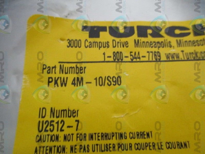 TURCK PKW4M-10/S90 MOLDED CORDSET NSMP