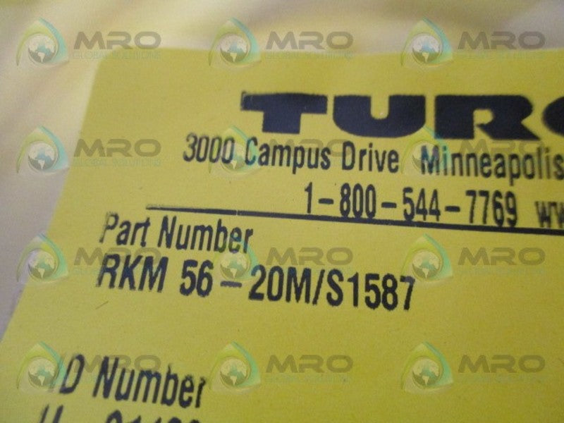 TURCK RKM56-20M/S1587 MOLDED CORDSET NSMP