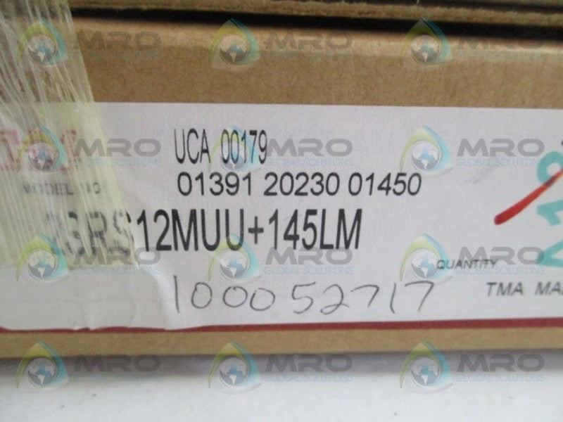 THK 2SRS12MUU+145LM LINEAR GUIDE RAIL NSFS