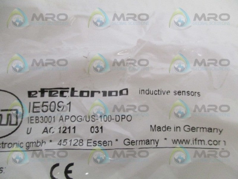 IFM EFECTOR IE5091 INDUCTIVE SENSOR NSMP