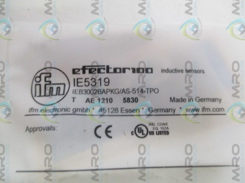 IFM EFECTOR IE5319 INDUCTIVE SENSOR NSMP