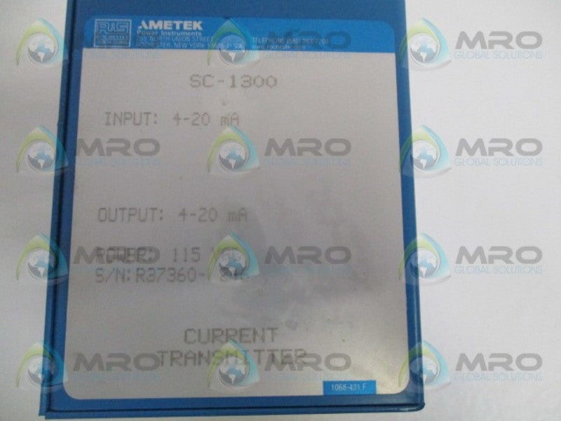 RIS SC-1300 CURRENT TRANSMITTER 4-20mA NSNP