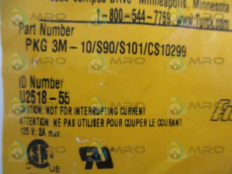 TURCK PKG3M-10/S90/S101/CS10299 MOLDED CORDSET NSNP