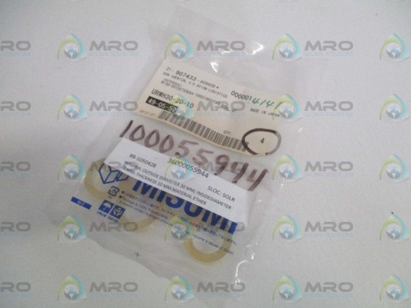 MISUMI URWH30-20-10 WASHER (PKG. OF 4) NSMP