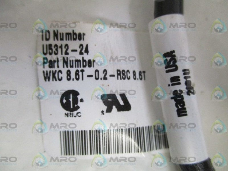 TURCK WKC8.6T-0.2-RSC8.6T MOLDED CORDSET (AS PICTURED) NSNP