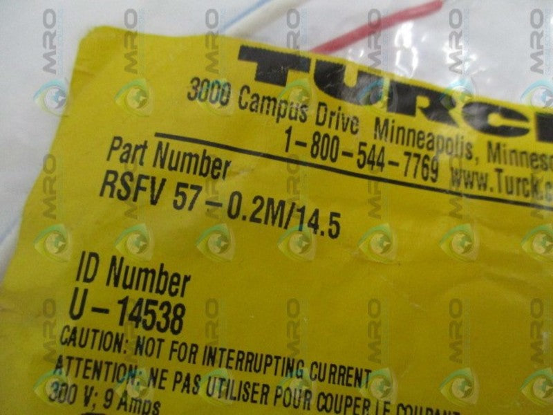 TURCK RSFV57-0.2M/14.5 NETWORK RECEPACLE NSMP