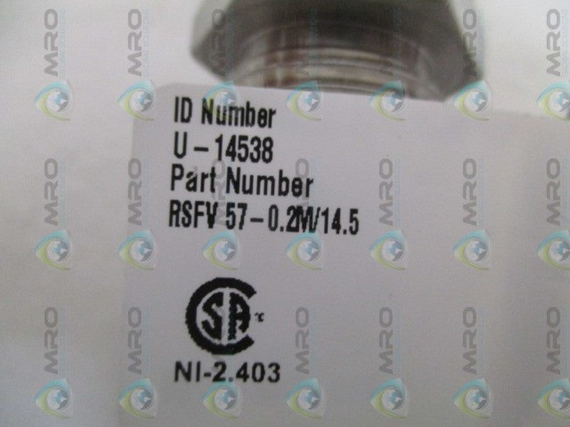 TURCK RSFV57-0.2M/14.5 NETWORK RECEPACLE NSNP
