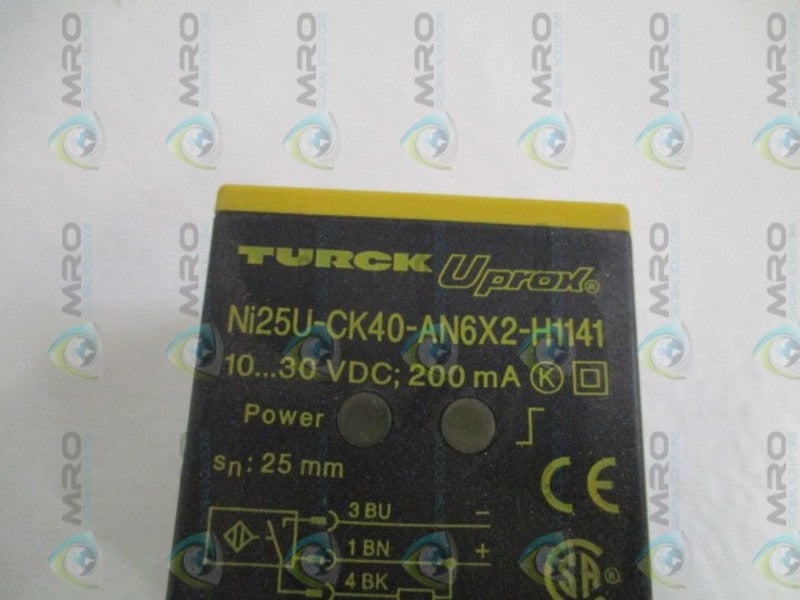 TURCK Ni25U-CK40-AN6X2-H1141 PROXIMITY SENSOR NSMP