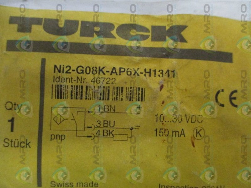 TURCK Ni2-G08K-AP6X-H1341 INDUCTIVE PROXIMITY SENSOR NSMP