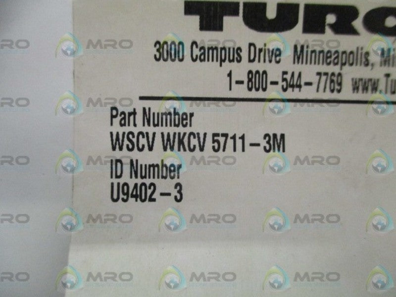 TURCK WSCVWKCV5711-3M NETWORK CABLE NSMP