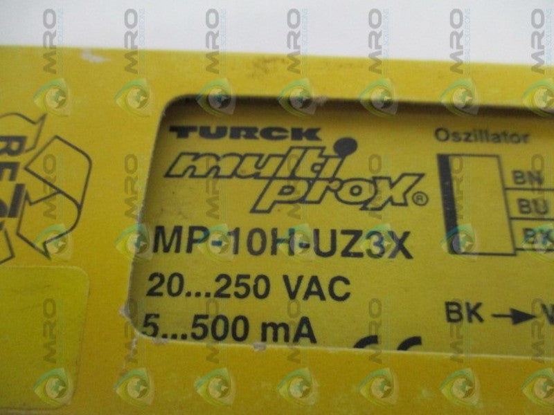 TURCK MP-10H-UZ3X INDUCTIVE PROXIMITY SENSOR NSFS