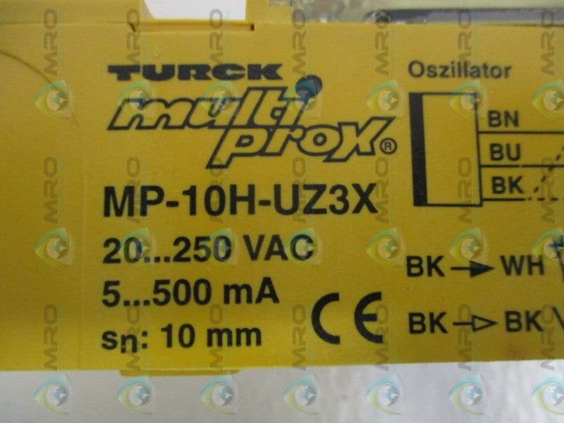 TURCK MP-10H-UZ3X INDUCTIVE PROXIMITY SENSOR NSMP