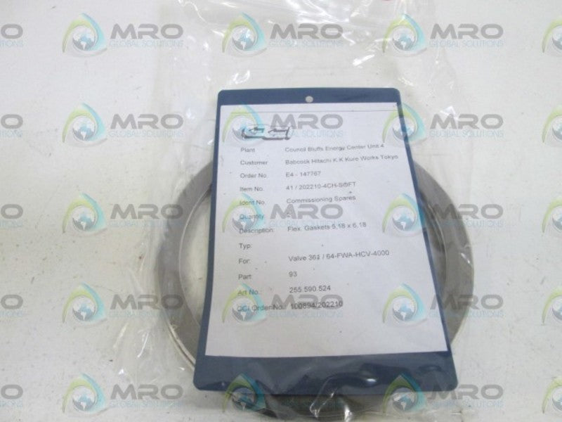 LOT OF 2 CCI FLEX. GASKETS 5,18 X 1,18  255.590.524 NSNP IN BAG