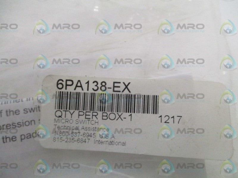 MICRO SWITCH 6PA138-EX LEVER ARM NSMP