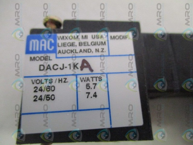 MAC DACJ-1KA SOLENOID CONNECTOR NSMP
