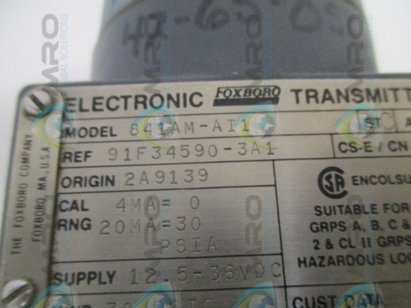 FOXBORO 841AM-AI1 ELECTRONIC TRANSMITTER UNMP