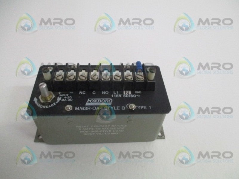 FOXBORO 63R-OA-I SAFETY RELAY UNMP