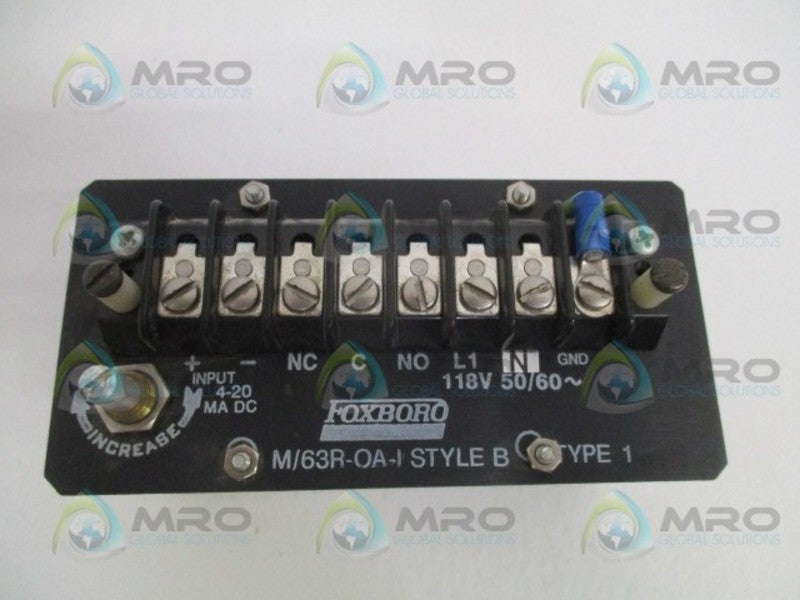 FOXBORO 63R-OA-I SAFETY RELAY UNMP
