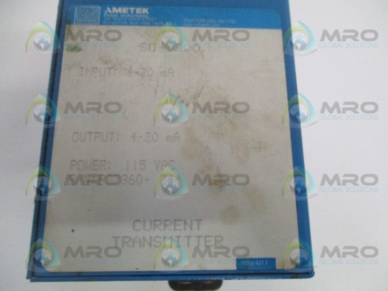 RIS SC-1300 CURRENT TRANSMITTER IN/OUT 4-20mA 115VAC UNMP