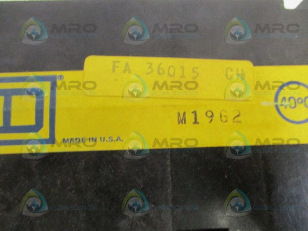 SQUARE D FA36015 CIRCUIT BREAKER 15A UNMP