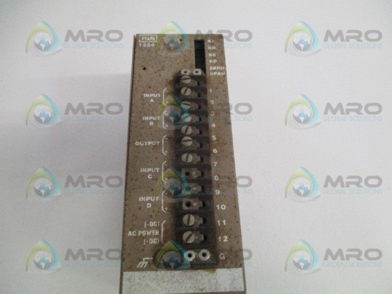 RIS SC-1354 ADDER TRANSMITTER OUT: 4-20MA 115VAC UNMP
