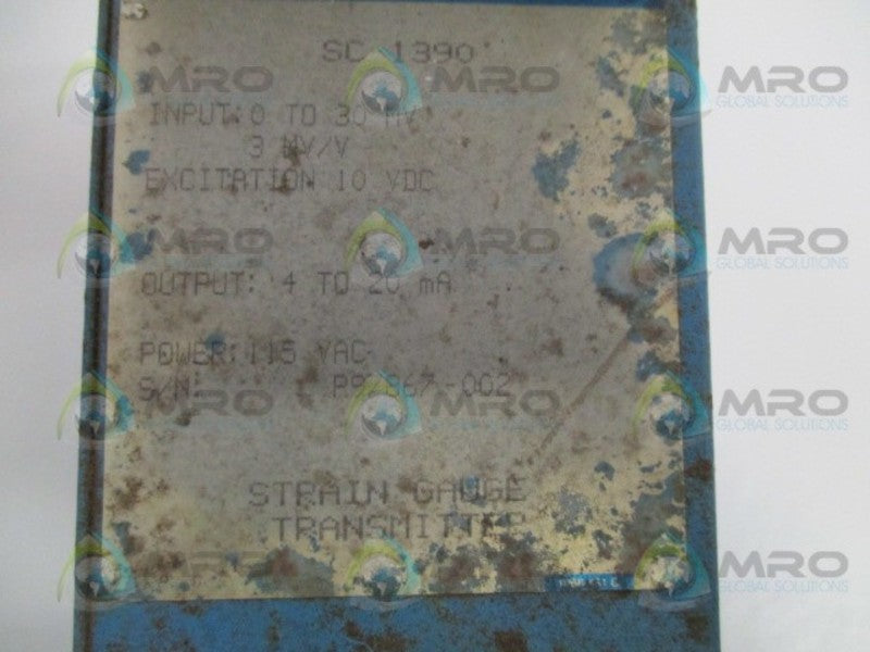 RIS SC-1390 TRANSMITTER IN: 0-30MB OUT: 4-20MA 115VAC (AS PICTURED) UNMP