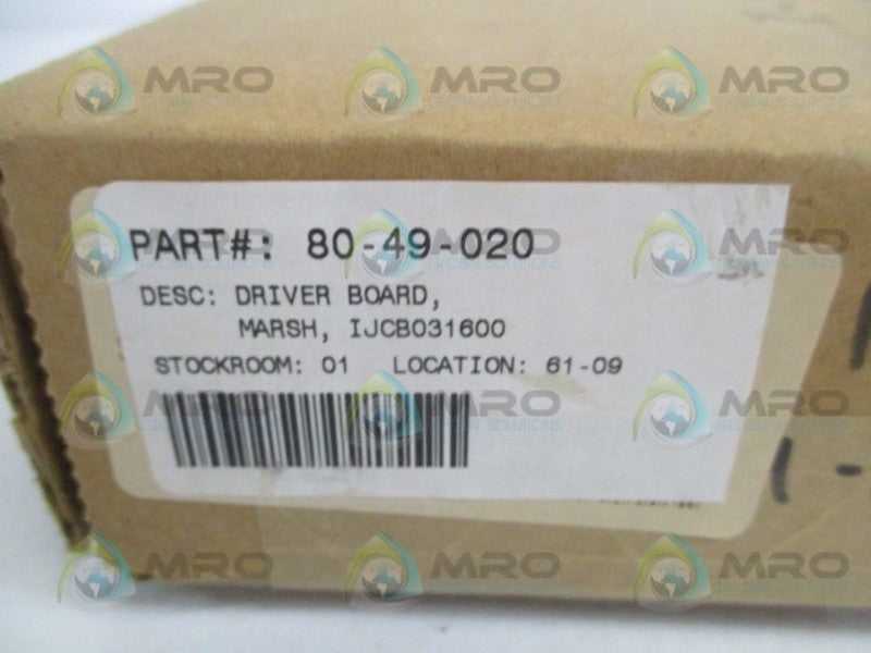 MARSH IJ-CB03-1600 DRIVER BOARD ASSEMLY NSFS
