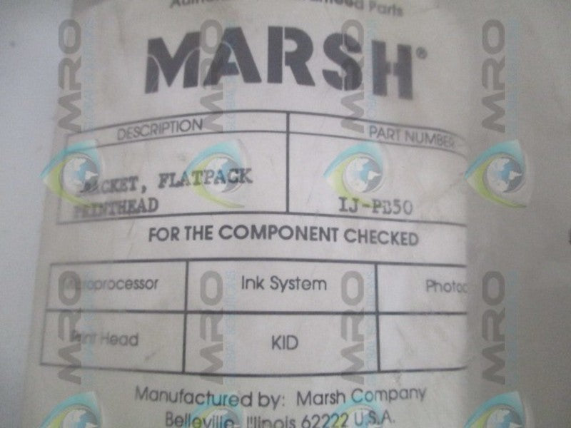 MARSH IJ-PB50 FLATBACK PRINTHEAD BRACKET NSMP
