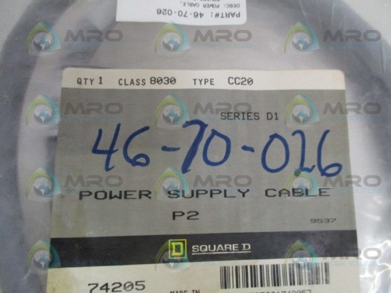 SQUARE D 8030-CC20 POWER SUPPLY CABLE NSMP