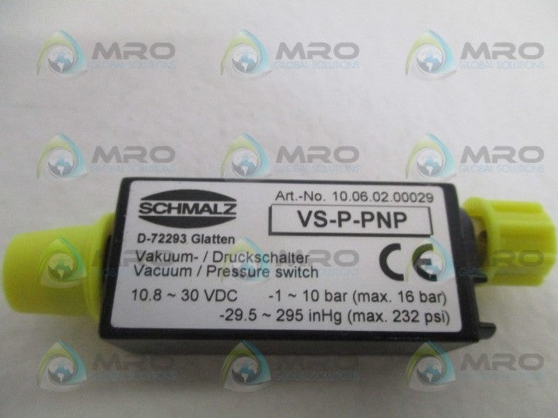 SCHMALZ VS-P-PNP 10.06.02.00029 VACUUM/ PRESSURE SWITCH NSMP