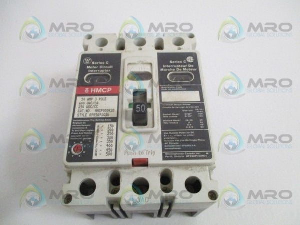 WESTINGHOUSE HMCP050K2S CIRCUIT BREAKER 50A UNMP