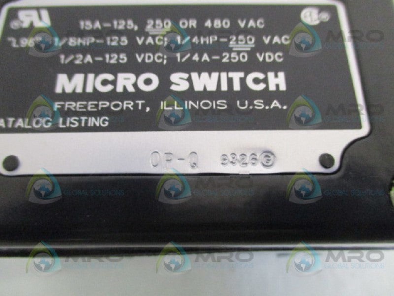 MICRO SWITCH OP-Q SPLASH PROOF SWITCH NSMP
