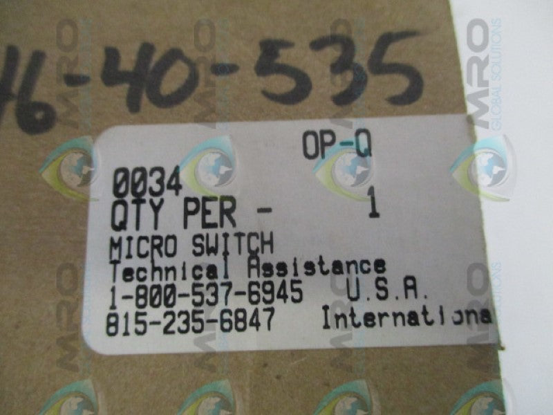 HONEYWELL OP-Q SPLASH PROOF SWITCH NSMP
