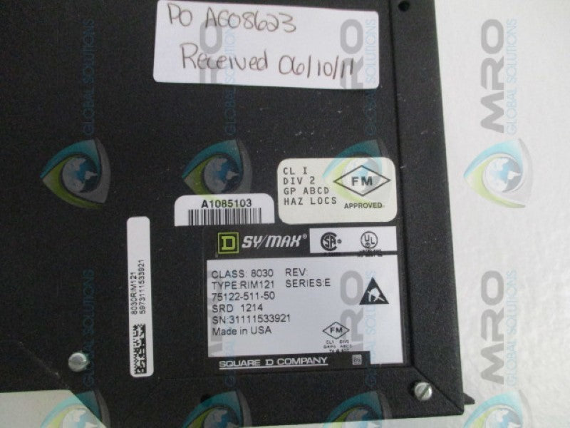 SQUARE D SY/MAX 8030-RIM121 ANALOG INPUT MODULE (REPAIRED) UNMP