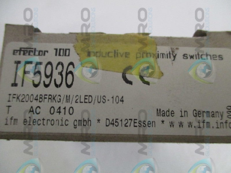 IFM EFECTOR IF5936 INDUCTIVE PROXIMITY SWITCH NSMP