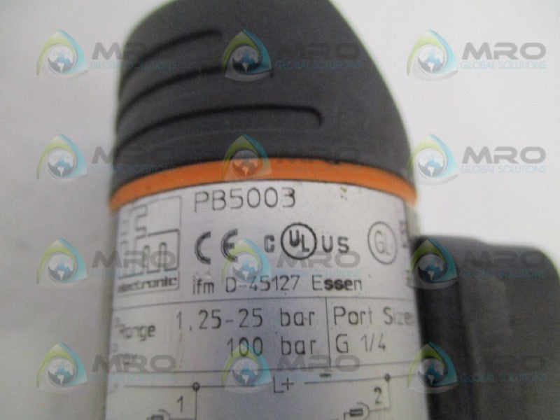 IFM EFECTOR PB5003 PRESSURE SENSOR UNMP