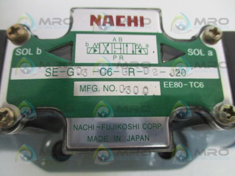 NACHI SE-G03-C6-GR-D2-J20 DIRECTIONAL CONTROL VALVE NSNP
