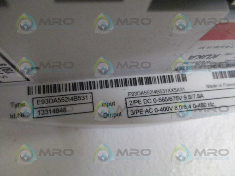 KUKA CONTROLS KSD1-16 E93DA552I4B531XX5A31 SERVO DRIVE NSMP