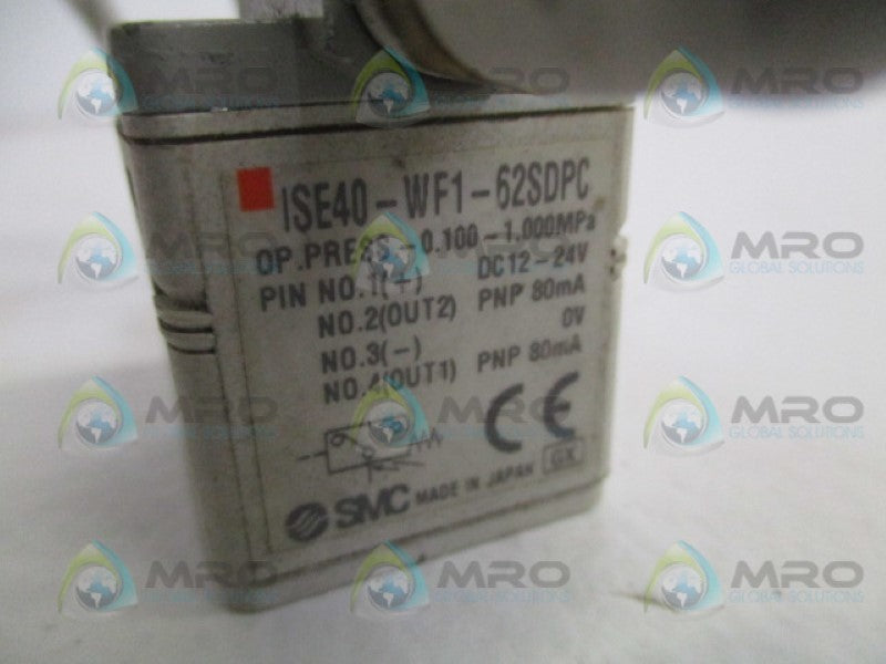 SMC ISE40-WF1-62SDPC PRESSURE SWITCH UNMP