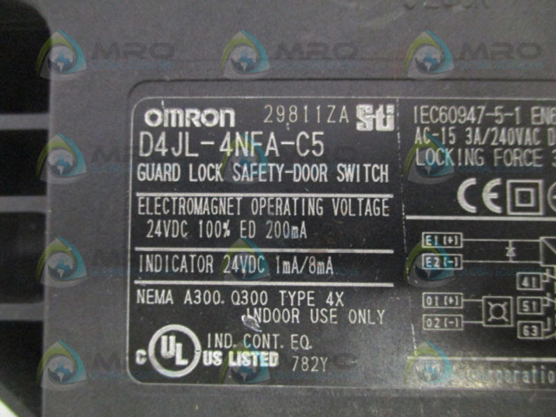 OMRON D4JL-4NFA-C5 GUARD LOCK SAFETY-DOOR SWITCH UNMP