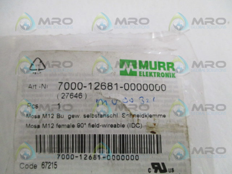 MURR ELEKTRONIK 7000-12681-0000000 FEMALE PLUG  NSMP