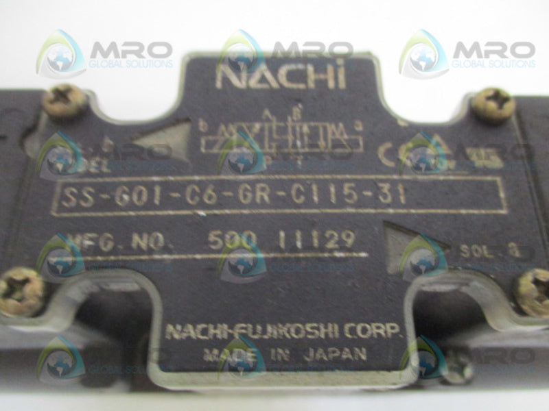 NACHI SS-G01-C6-GR-C115-31 DIRECTIONAL CONTROL VALVE NSNP