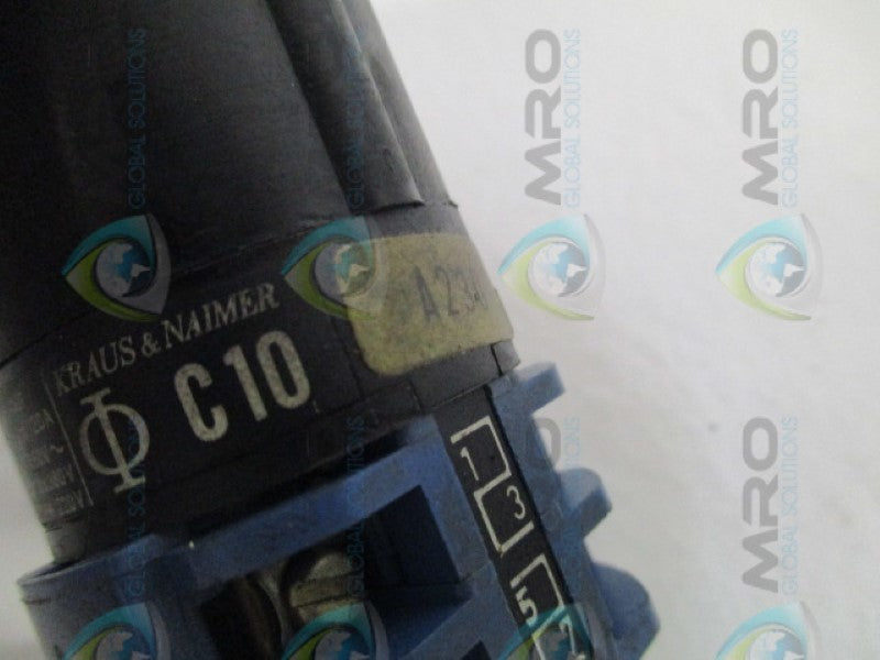 KRAUS & NAIMER C10-A230 POSITION ROTARY CAM SWITCH UNMP